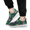 Trippy Smoke Psychedelic Print White Athletic Shoes-grizzshop