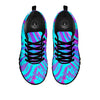 Trippy Turquoise Holographic Print Black Sneaker-grizzshop