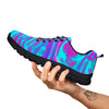 Trippy Turquoise Holographic Print Black Sneaker-grizzshop