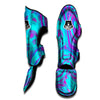 Trippy Turquoise Holographic Print Muay Thai Shin Guards-grizzshop