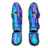 Trippy Turquoise Holographic Print Muay Thai Shin Guards-grizzshop