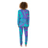 Trippy Turquoise Holographic Print Women's Pajamas-grizzshop