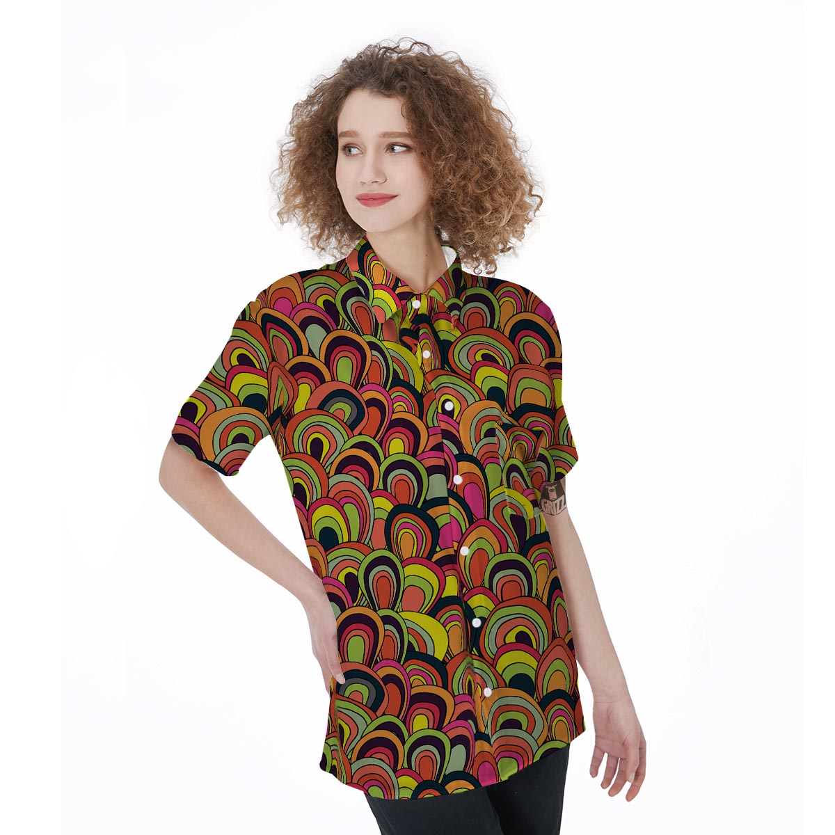 Trippy Women's Short Sleeve Shirts-grizzshop