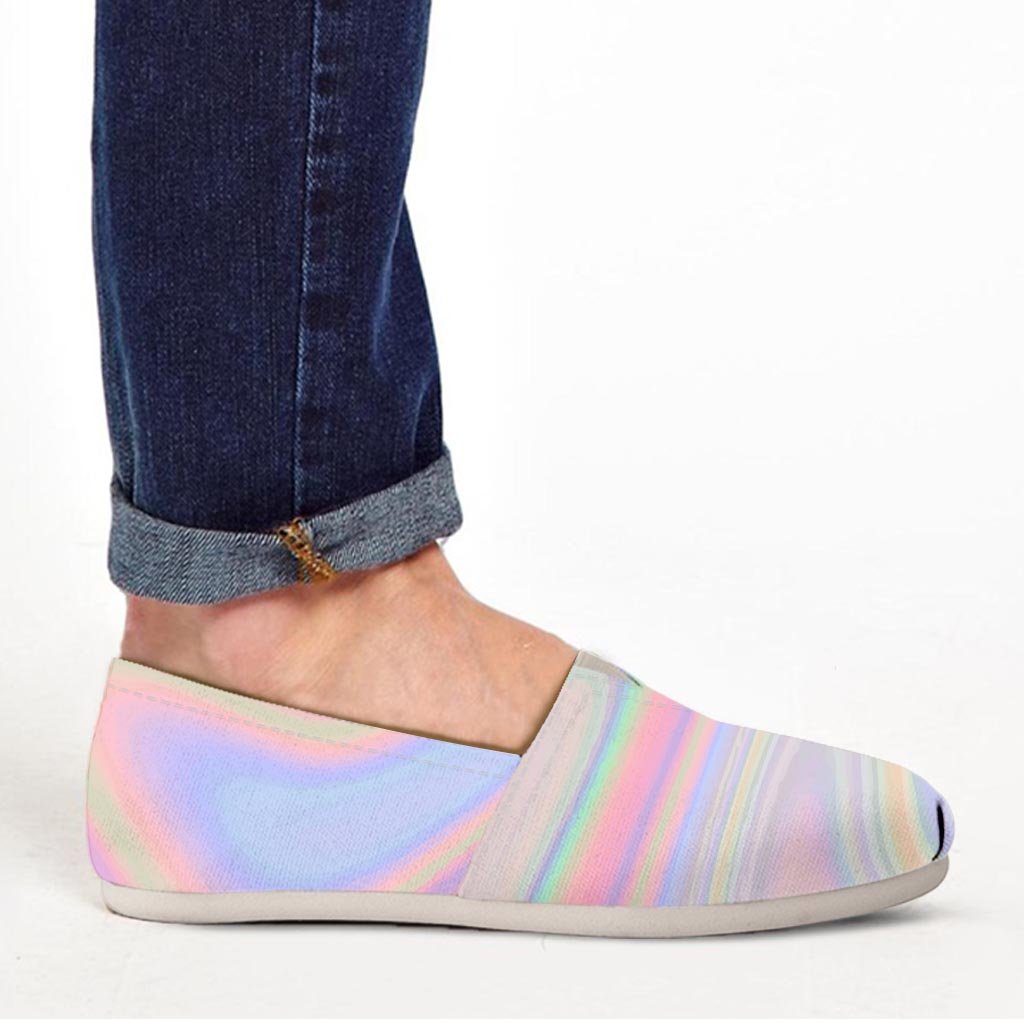 Trippy Holographic Canvas Shoes-grizzshop
