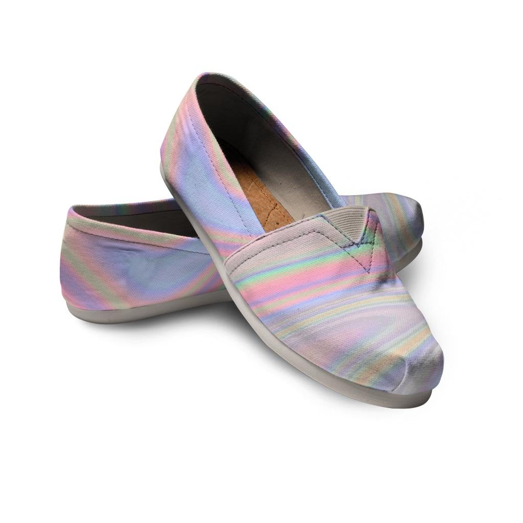 Trippy Holographic Canvas Shoes-grizzshop