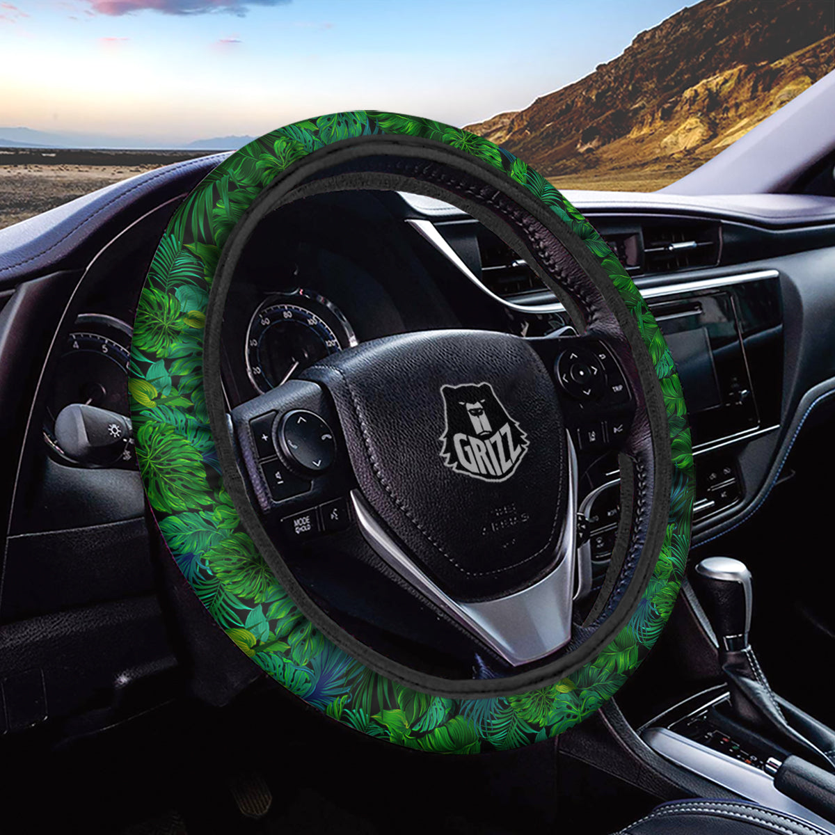 Tropical Aloha Hawaii Print Pattern Car Steering Wheel Cover-grizzshop