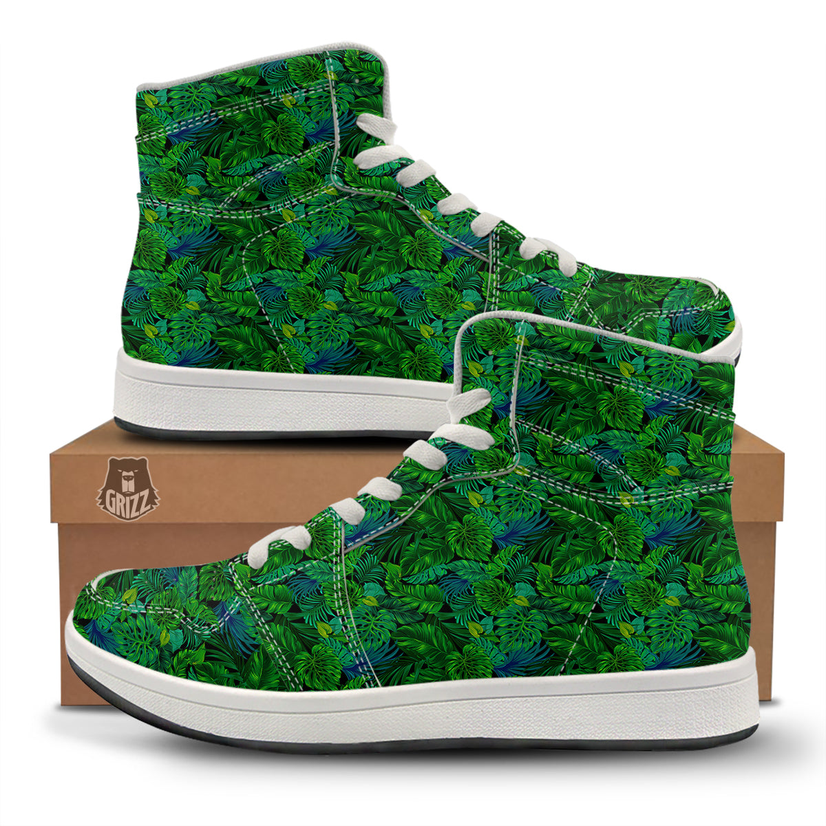 Tropical Aloha Hawaii Print Pattern High Top Sneakers-grizzshop