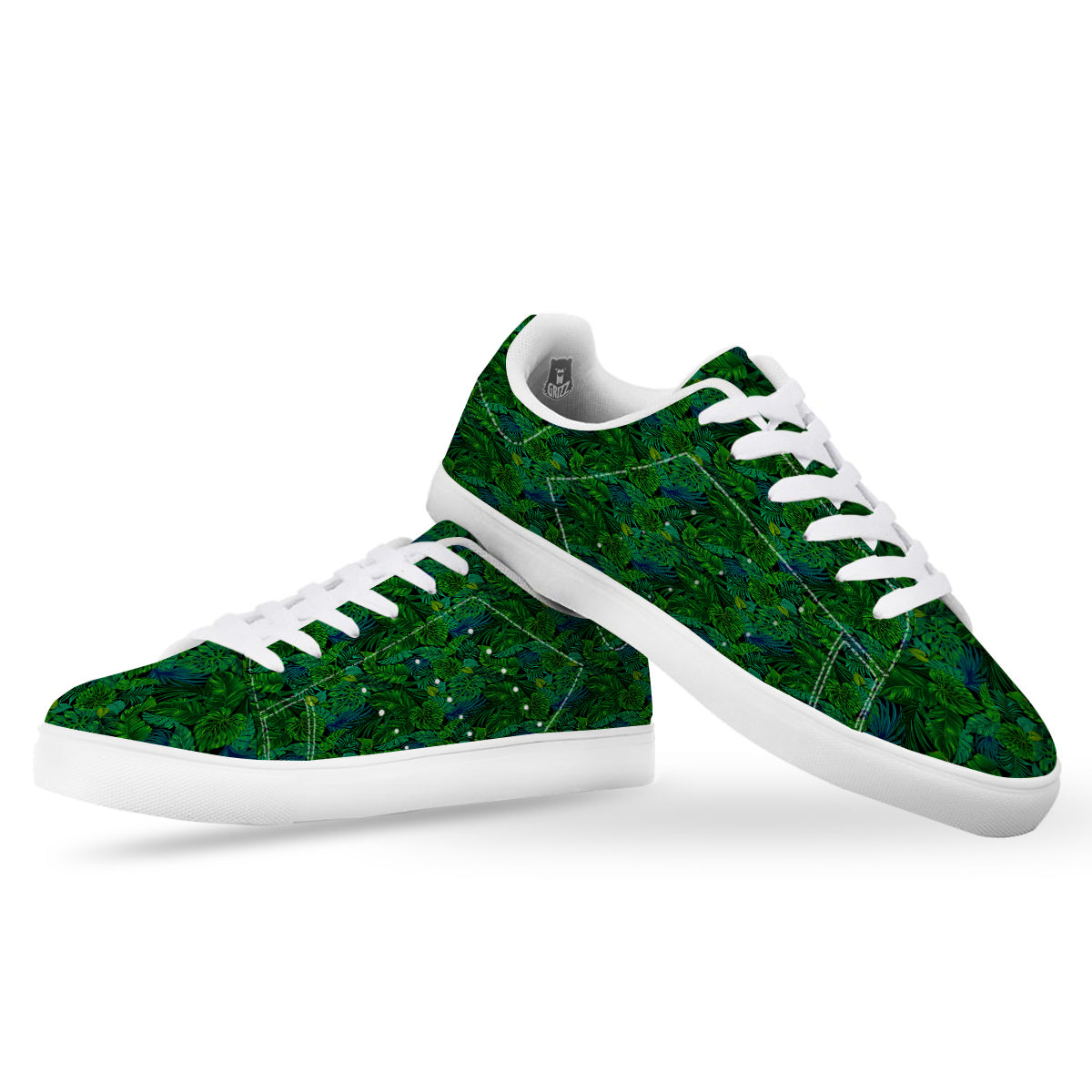 Tropical Aloha Hawaii Print Pattern White Low Top Sneakers-grizzshop