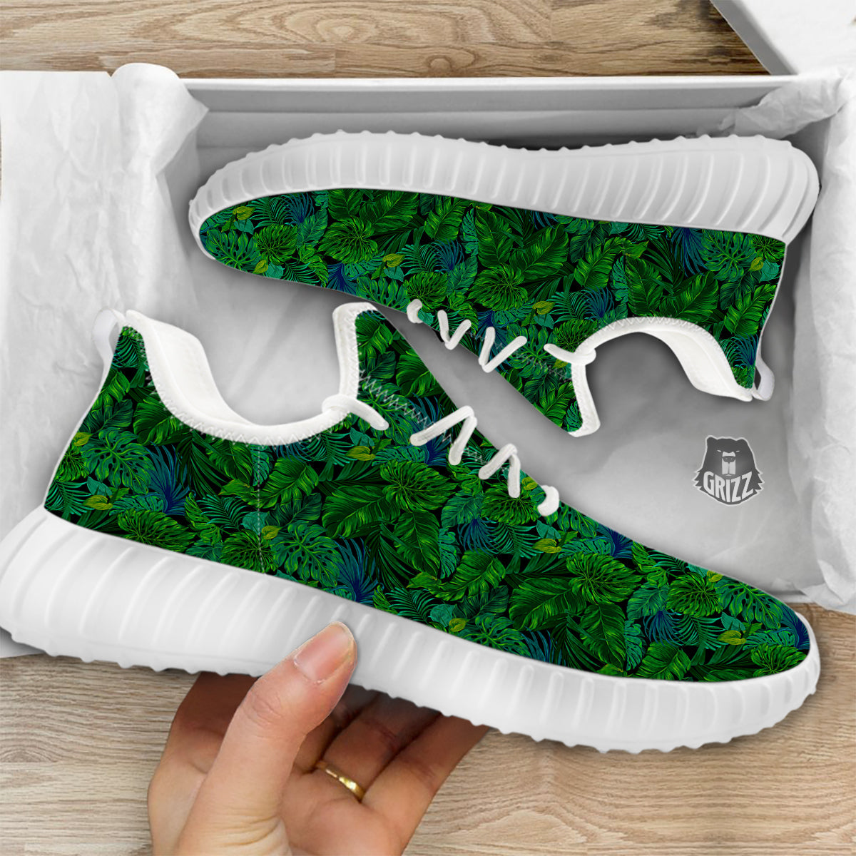 Tropical Aloha Hawaii Print Pattern White Walking Shoes-grizzshop