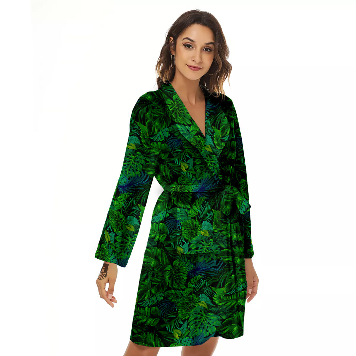 Tropical Aloha Hawaii Print Pattern Women's Robe-grizzshop