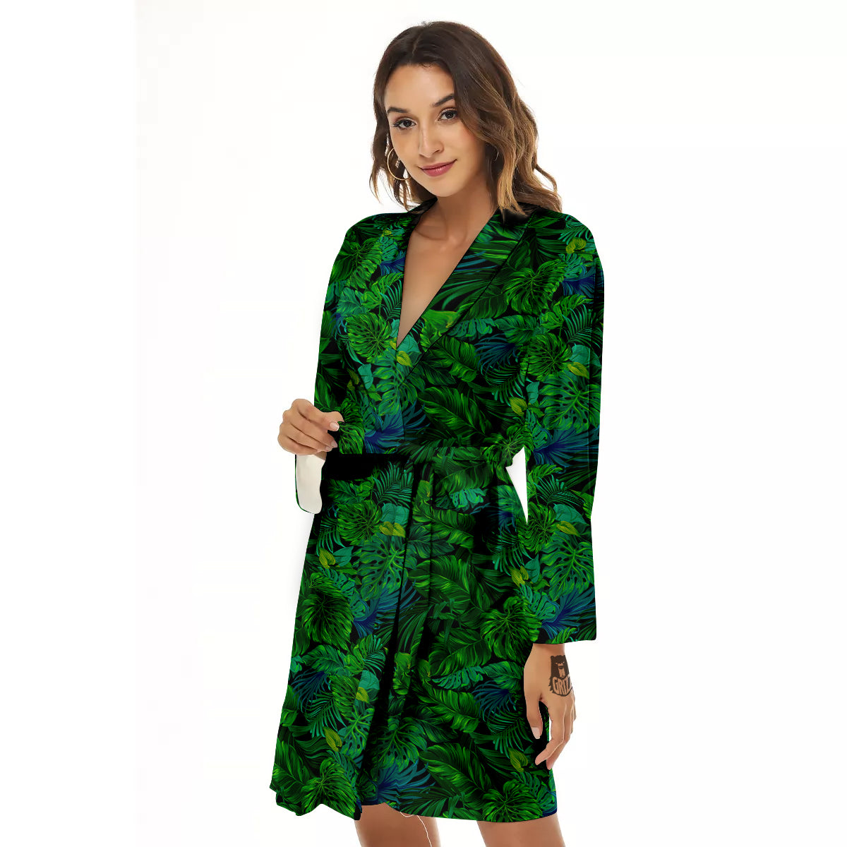 Tropical Aloha Hawaii Print Pattern Women's Robe-grizzshop