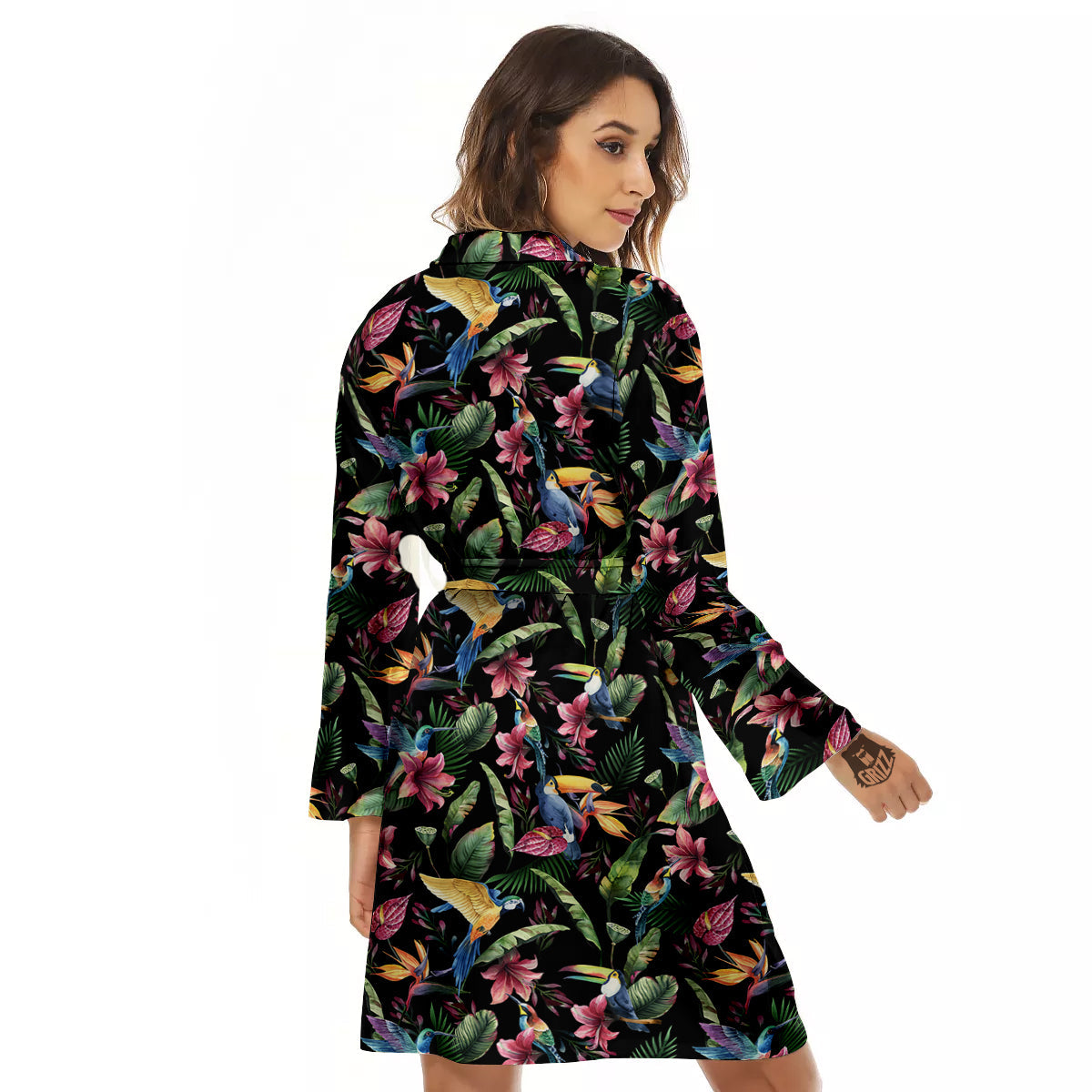 Tropical Aloha Hawaiian Print Pattern Women's Robe-grizzshop