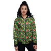 Tropical Aloha Hibiscus Print Pattern Women's Bomber Jacket-grizzshop