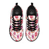 Tropical Banana Pink Print Pattern Black Sneaker-grizzshop