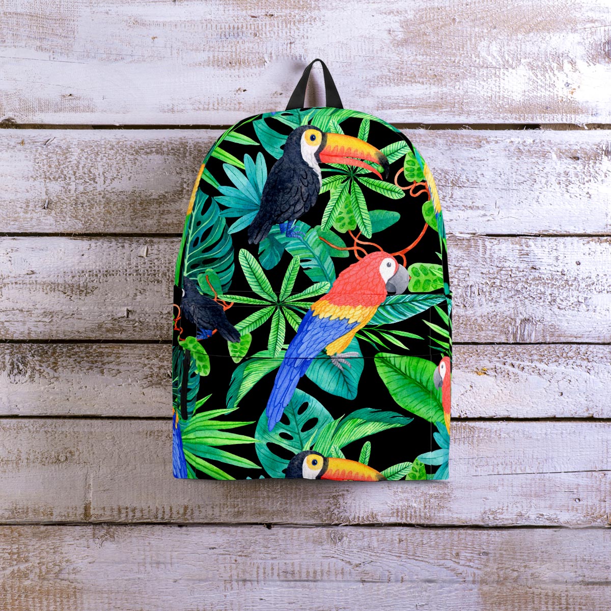 Tropical Bird Hawaiian Print Backpack-grizzshop