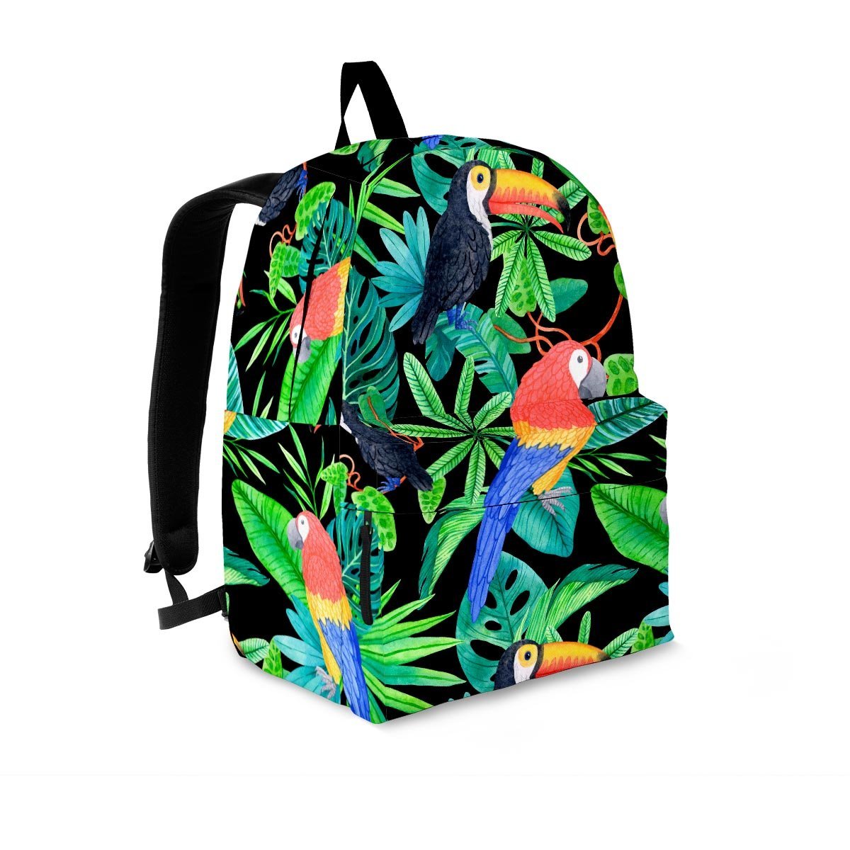 Tropical Bird Hawaiian Print Backpack-grizzshop