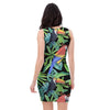 Tropical Bird Hawaiian Print Bodycon Dress-grizzshop