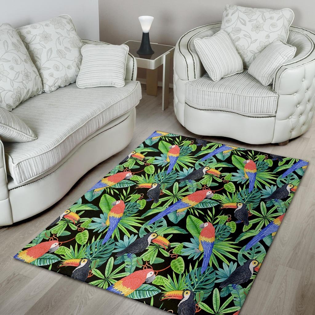 Tropical Bird Hawaiian Print Floor Mat-grizzshop