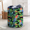 Tropical Bird Hawaiian Print Laundry Basket-grizzshop