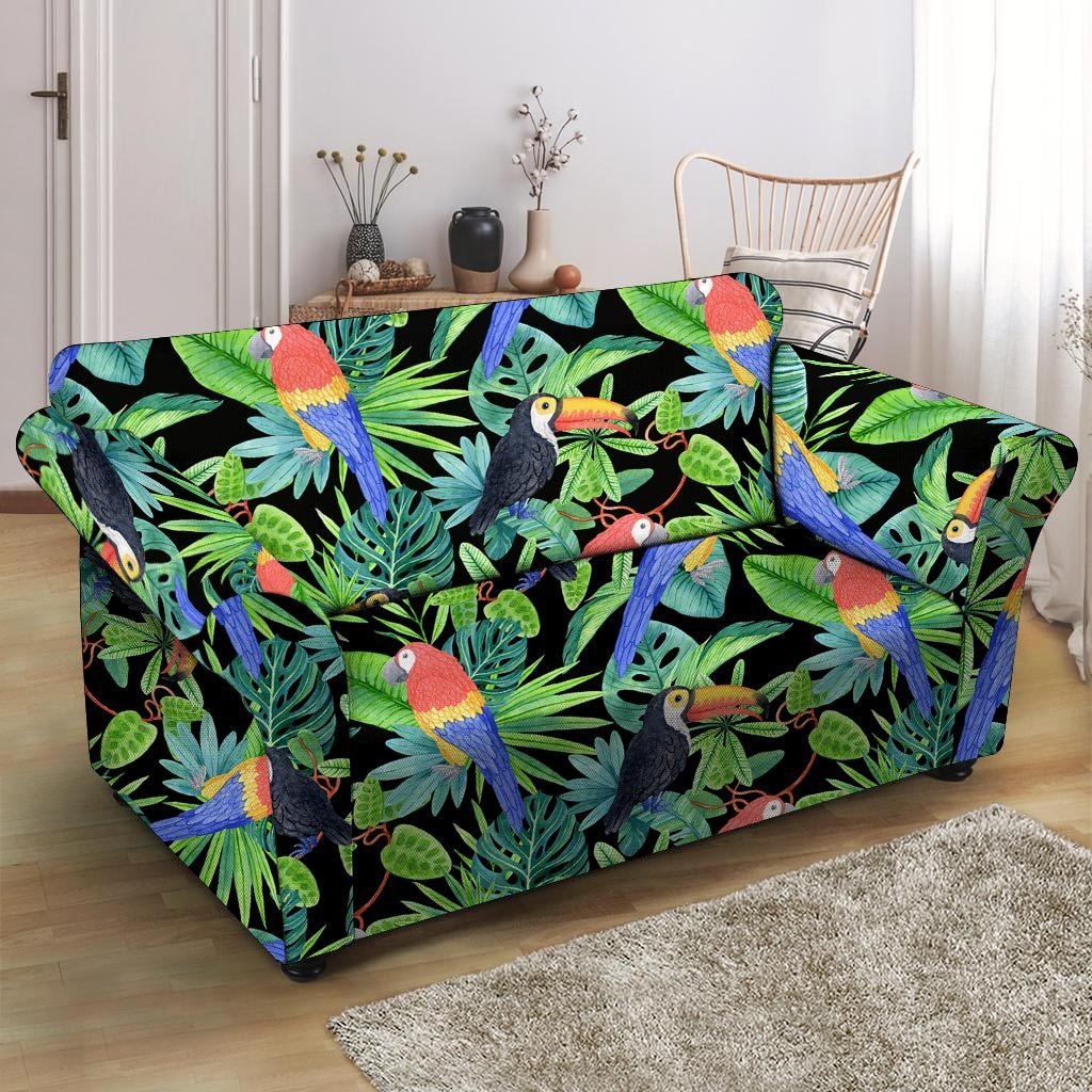 Tropical Bird Hawaiian Print Loveseat Cover-grizzshop