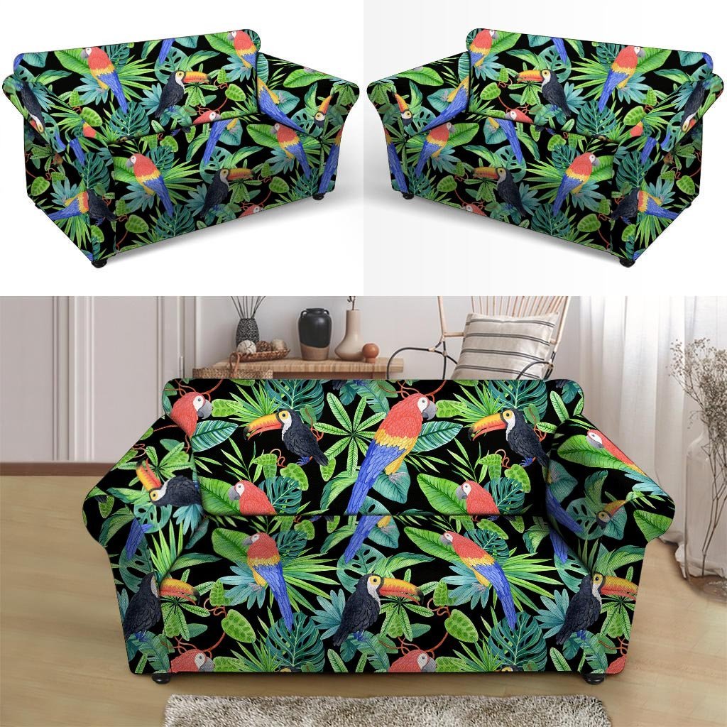 Tropical Bird Hawaiian Print Loveseat Cover-grizzshop