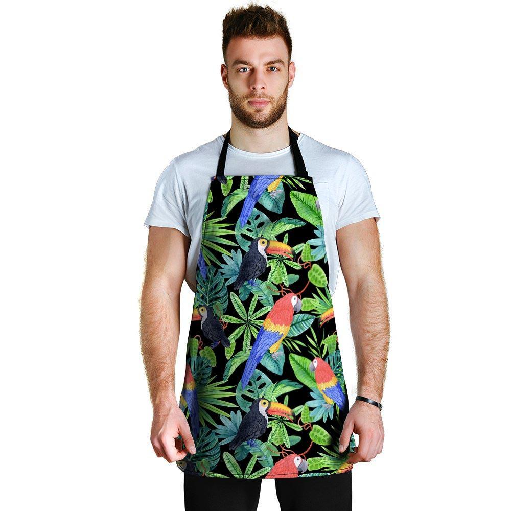 Tropical Bird Hawaiian Print Men's Apron-grizzshop