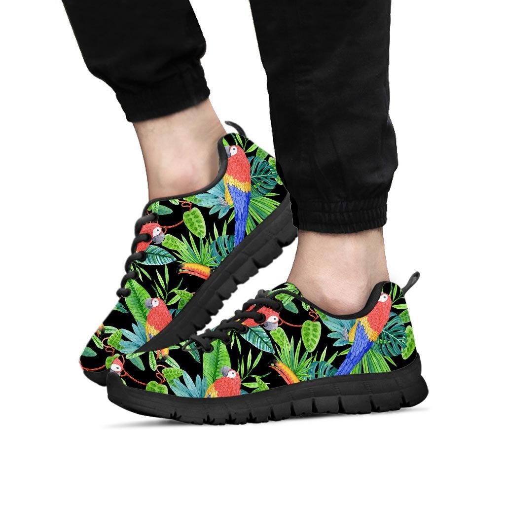 Tropical Bird Hawaiian Print Men's Sneakers-grizzshop