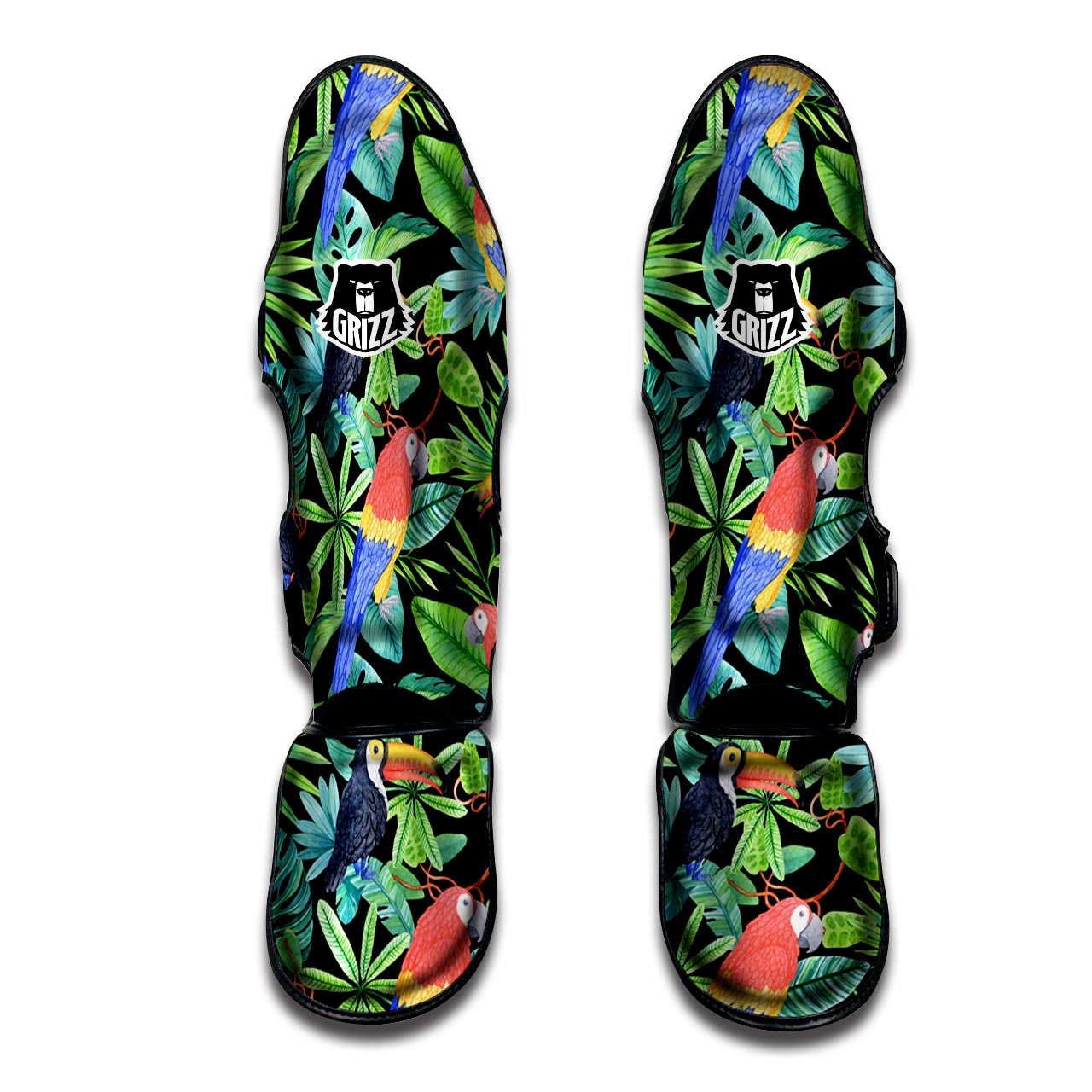 Tropical Bird Hawaiian Print Muay Thai Shin Guard-grizzshop