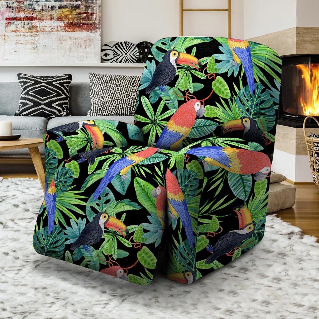 Tropical Bird Hawaiian Print Recliner Cover-grizzshop