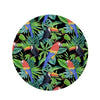 Tropical Bird Hawaiian Print Round Rug-grizzshop