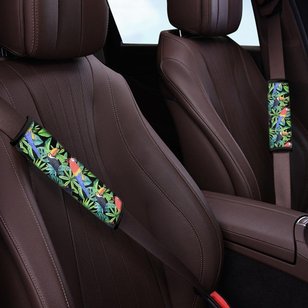 Tropical Bird Hawaiian Print Seat Belt Cover-grizzshop