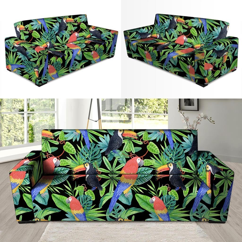 Tropical Bird Hawaiian Print Sofa Cover-grizzshop