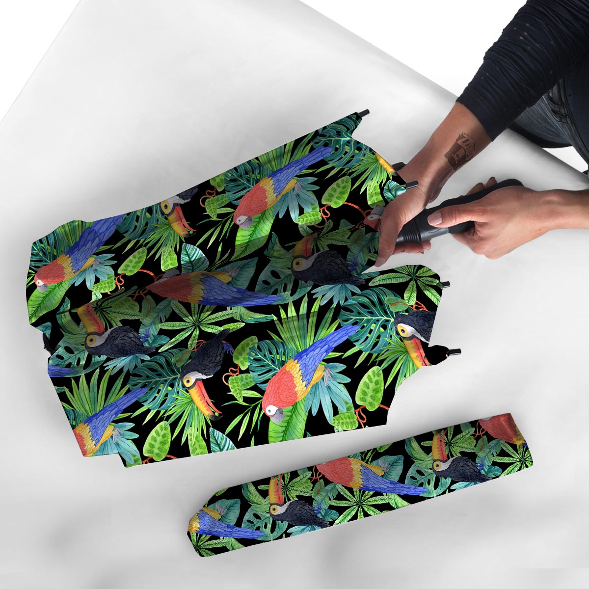 Tropical Bird Hawaiian Print Umbrella-grizzshop