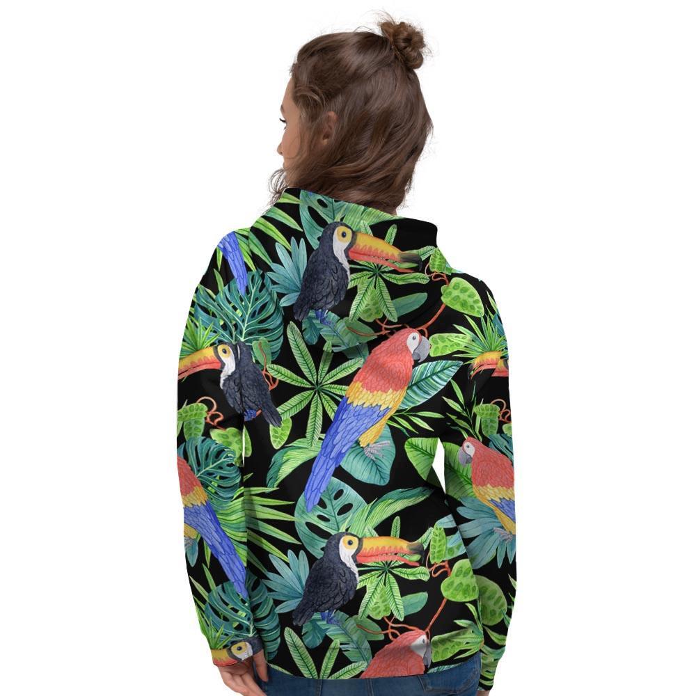 Tropical Bird Hawaiian Print Women's Hoodie-grizzshop