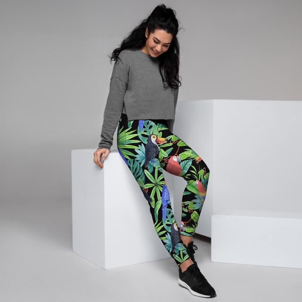 Tropical Bird Hawaiian Print Women's Joggers-grizzshop