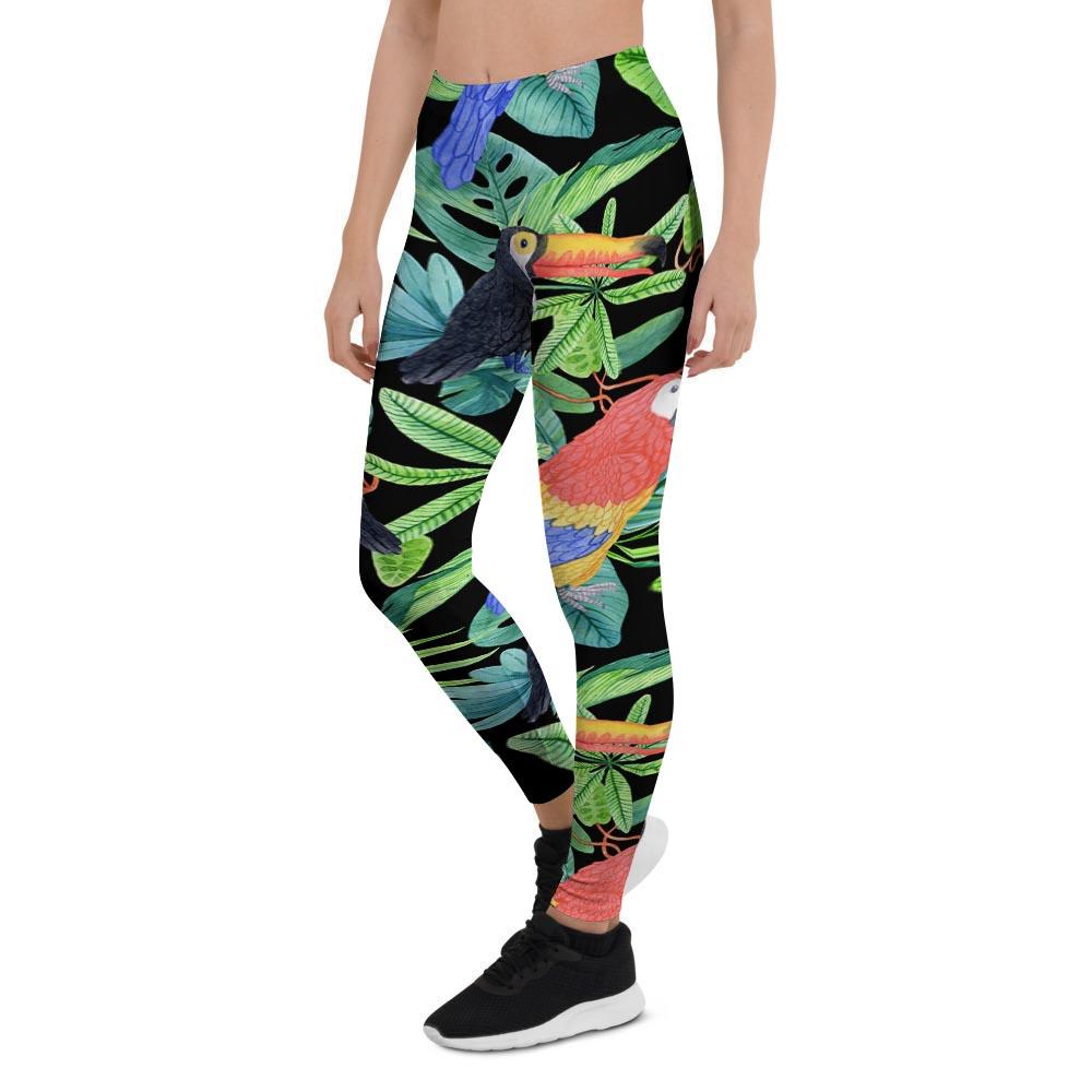 Tropical Bird Hawaiian Print Women's Leggings-grizzshop