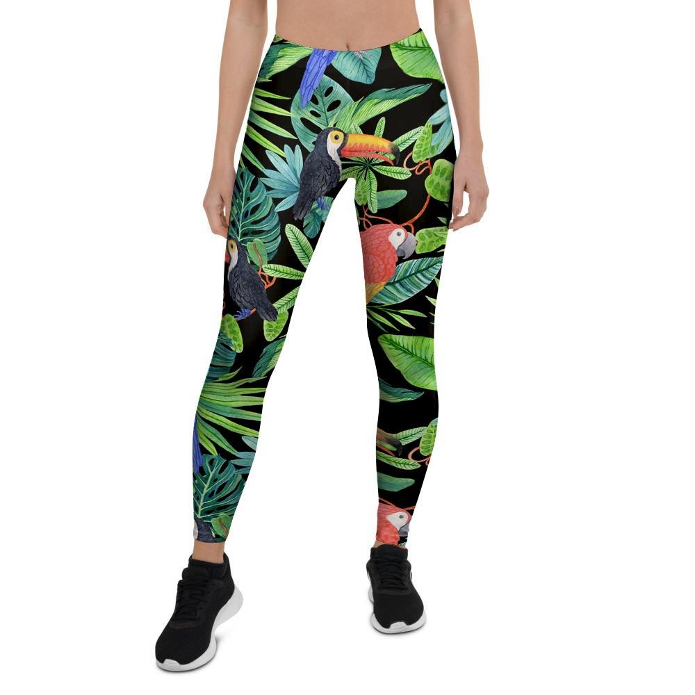 Tropical Bird Hawaiian Print Women's Leggings-grizzshop