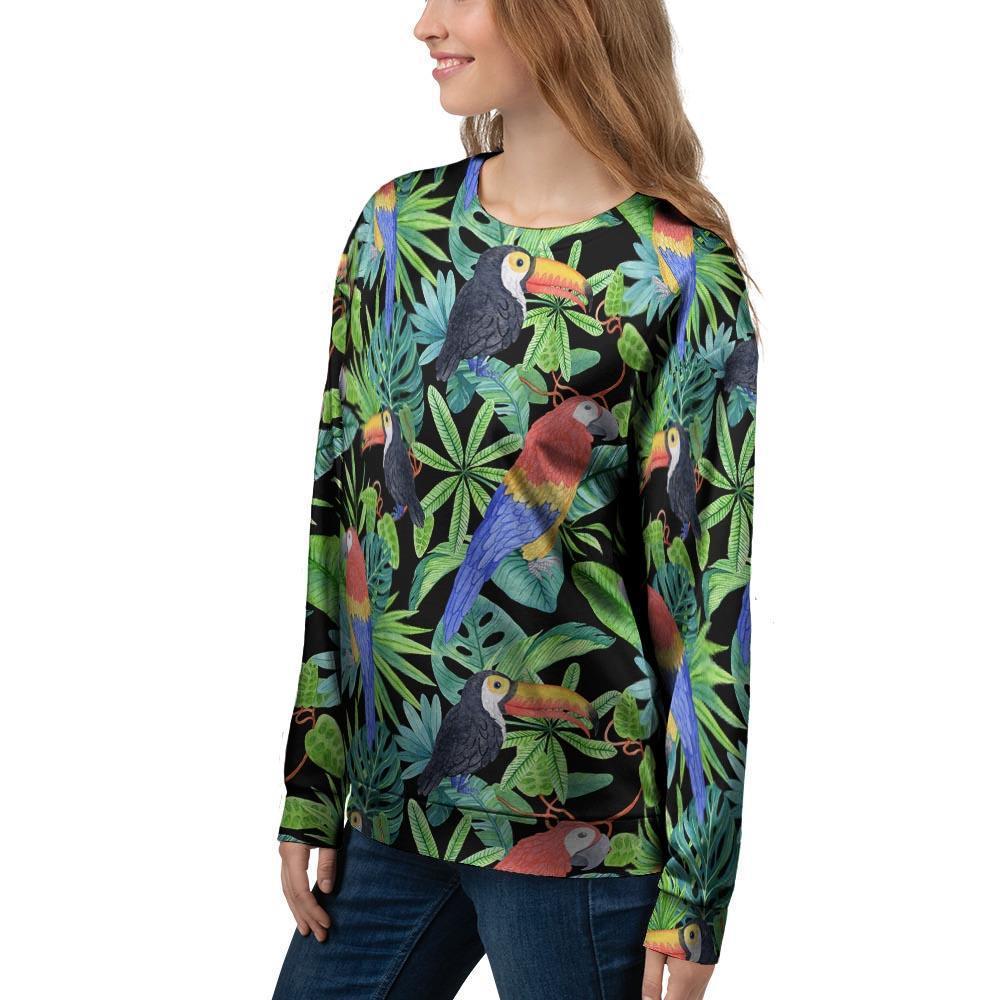 Tropical Bird Hawaiian Print Women's Sweatshirt-grizzshop