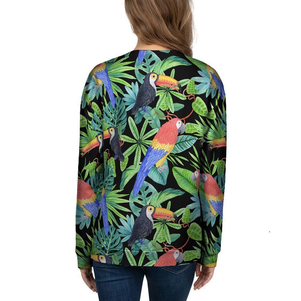 Tropical Bird Hawaiian Print Women's Sweatshirt-grizzshop