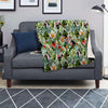 Tropical Bird Patchwork Print Blanket-grizzshop