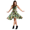 Tropical Bird Patchwork Print Dress-grizzshop