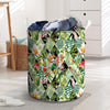 Tropical Bird Patchwork Print Laundry Basket-grizzshop