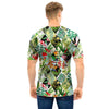 Tropical Bird Patchwork Print Men T Shirt-grizzshop