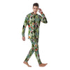 Tropical Bird Patchwork Print Men's Pajamas-grizzshop