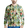 Tropical Bird Patchwork Print Men's Sweatshirt-grizzshop