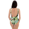 Tropical Bird Patchwork Print One Piece Swimsuite-grizzshop