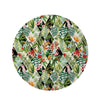 Tropical Bird Patchwork Print Round Rug-grizzshop