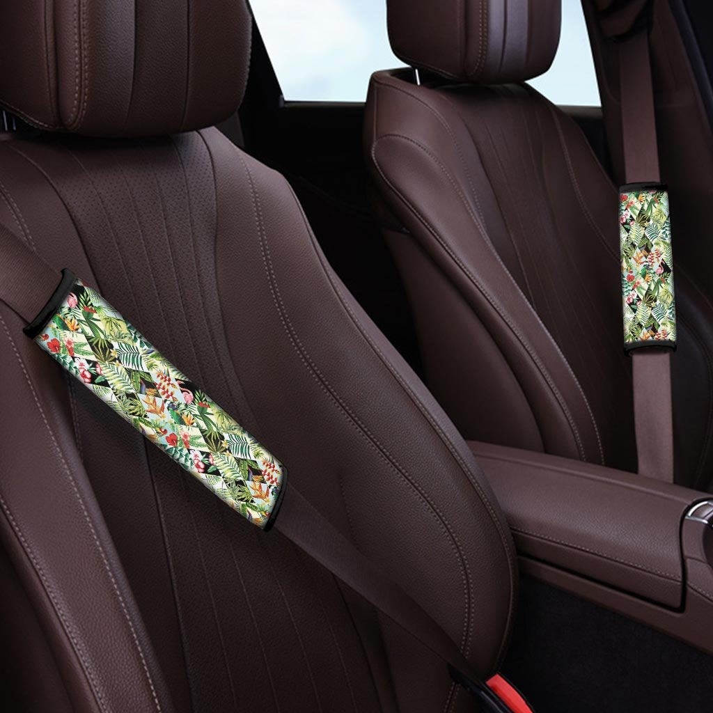 Tropical Bird Patchwork Print Seat Belt Cover-grizzshop