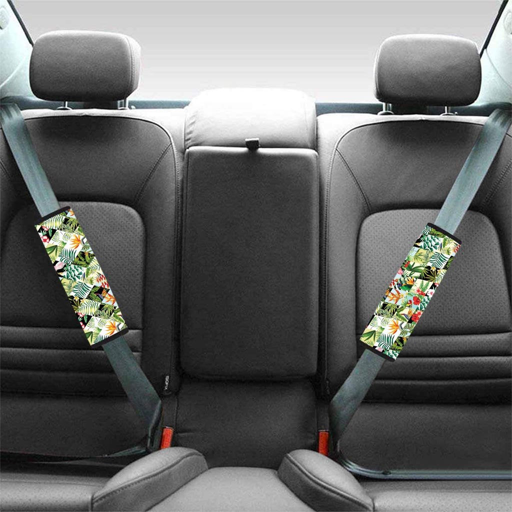 Tropical Bird Patchwork Print Seat Belt Cover-grizzshop