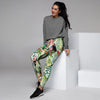 Tropical Bird Patchwork Print Women's Joggers-grizzshop